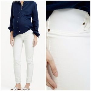 J. Crew maternity toothpick jeans white.